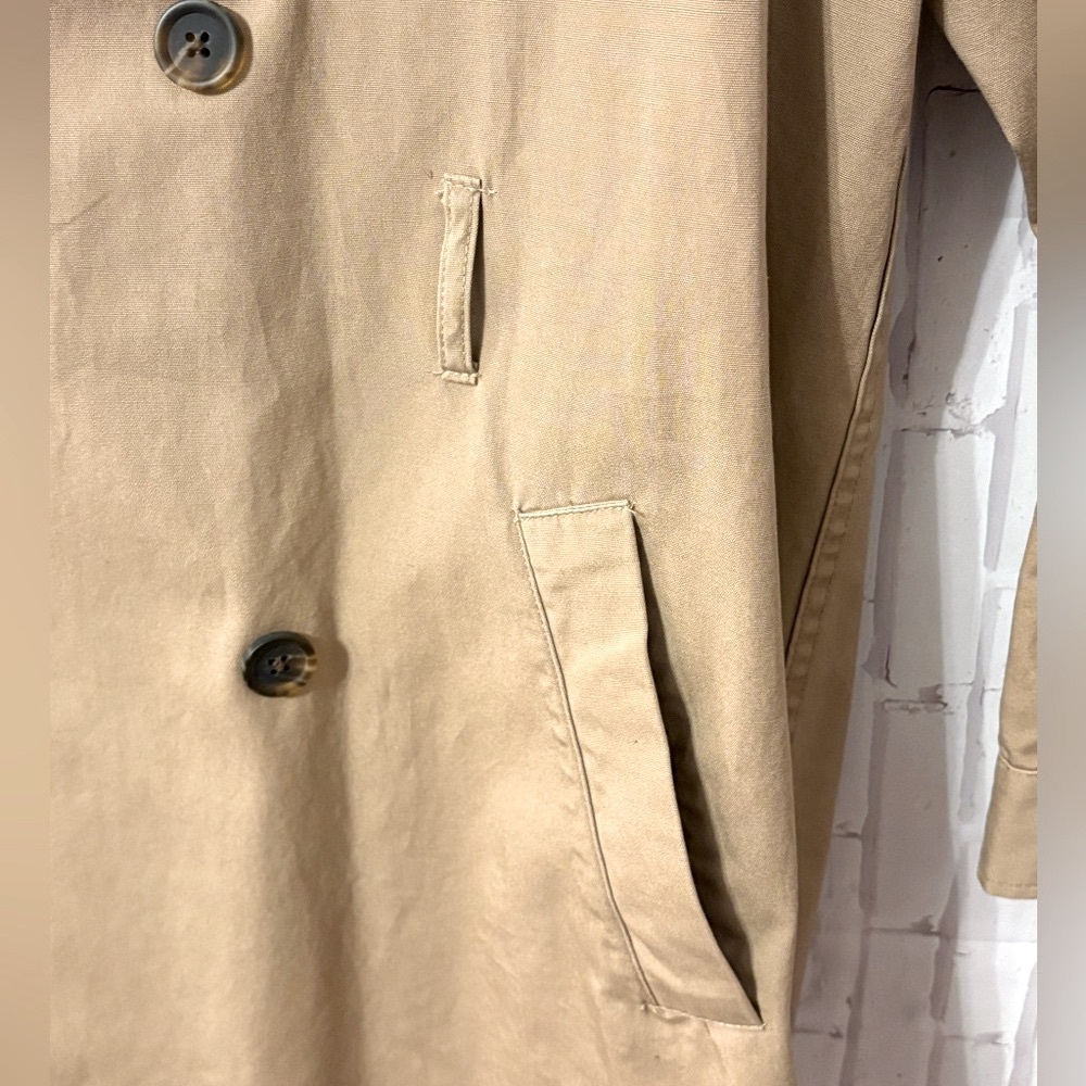 POPSUGAR Hooded Chambray Trench Coat in Khaki/Heather Gray - Picture 8 of 8